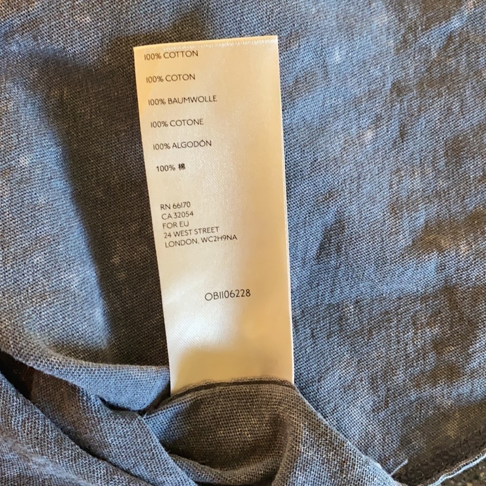 We The Free Women's Blue Azalea T-Shirt Short Sleeve Tee Lace Up Neck Size Small - Picture 13 of 13